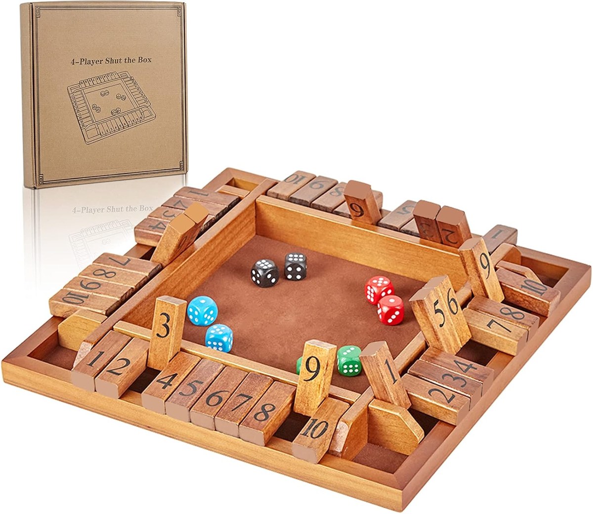 ApudArmis 4-Way Shut the Box, 12 in