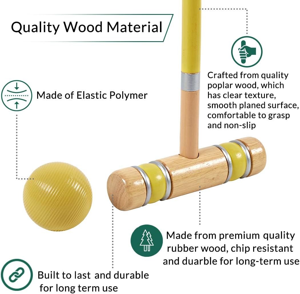 ApudArmis Six-Player Croquet Set: Summer afternoons on the back lawn